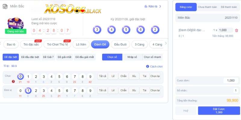 Tỷ lệ trả thưởng lô đề trực tuyến tại xoso66 là cao nhất
