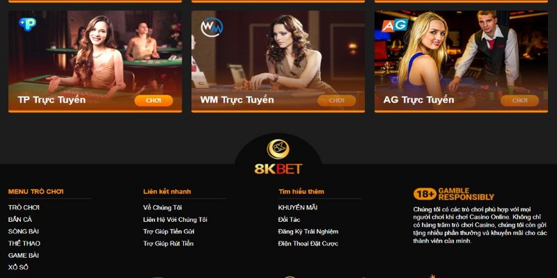 8KBET là thương hiệu giải trí nổi tiếng với kho trò chơi ấn tượng